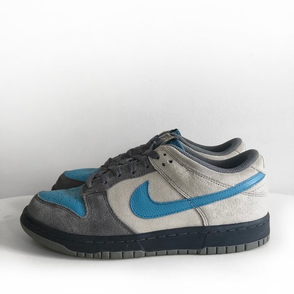 blue and gray nike shoes